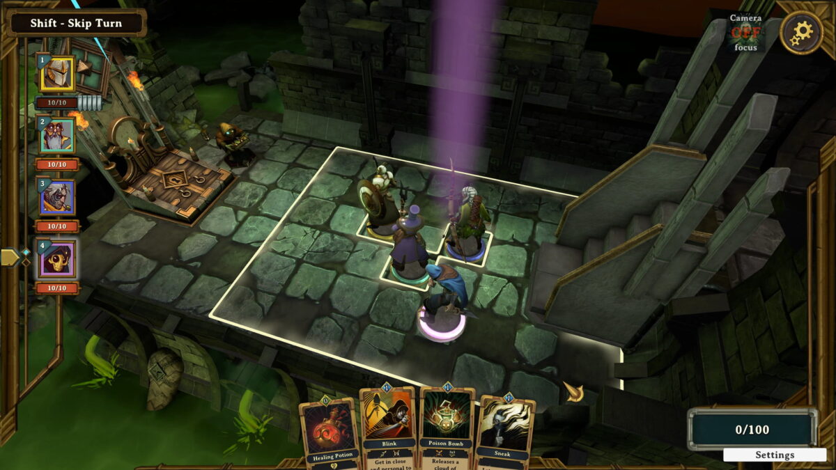Typical game scene with 2D interface.