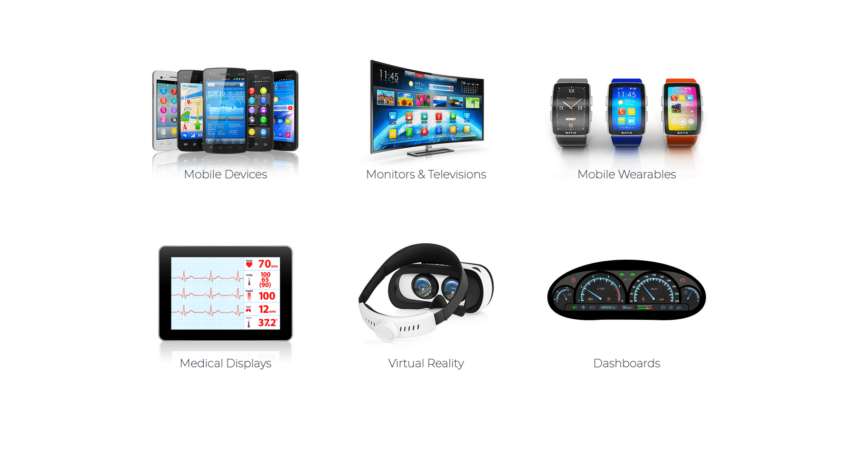 Vureal präsentiert die Nutzung seiner Displays in verschiedenen Produktgruppen.
