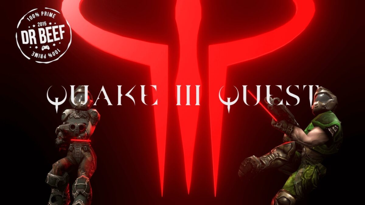 Quake 3 Arena logo and two game characters.