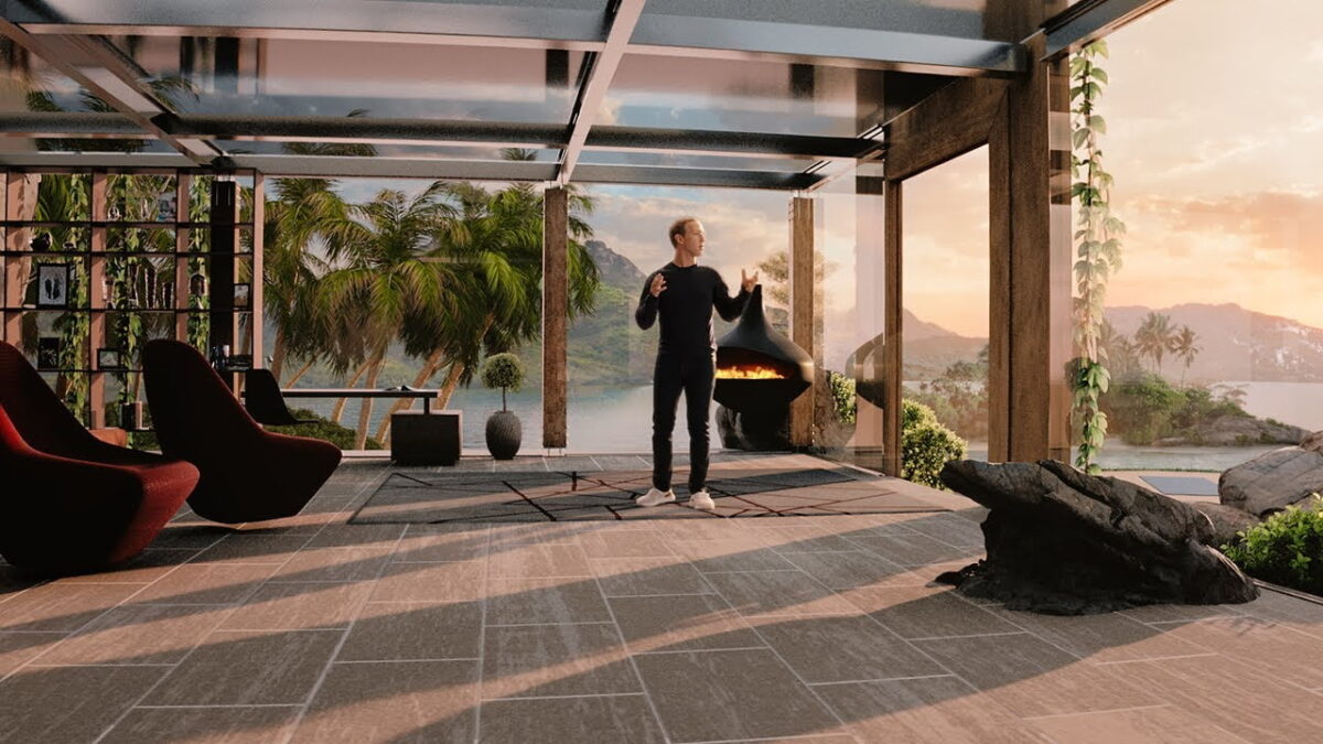 Mark Zuckerberg presents his virtual living room