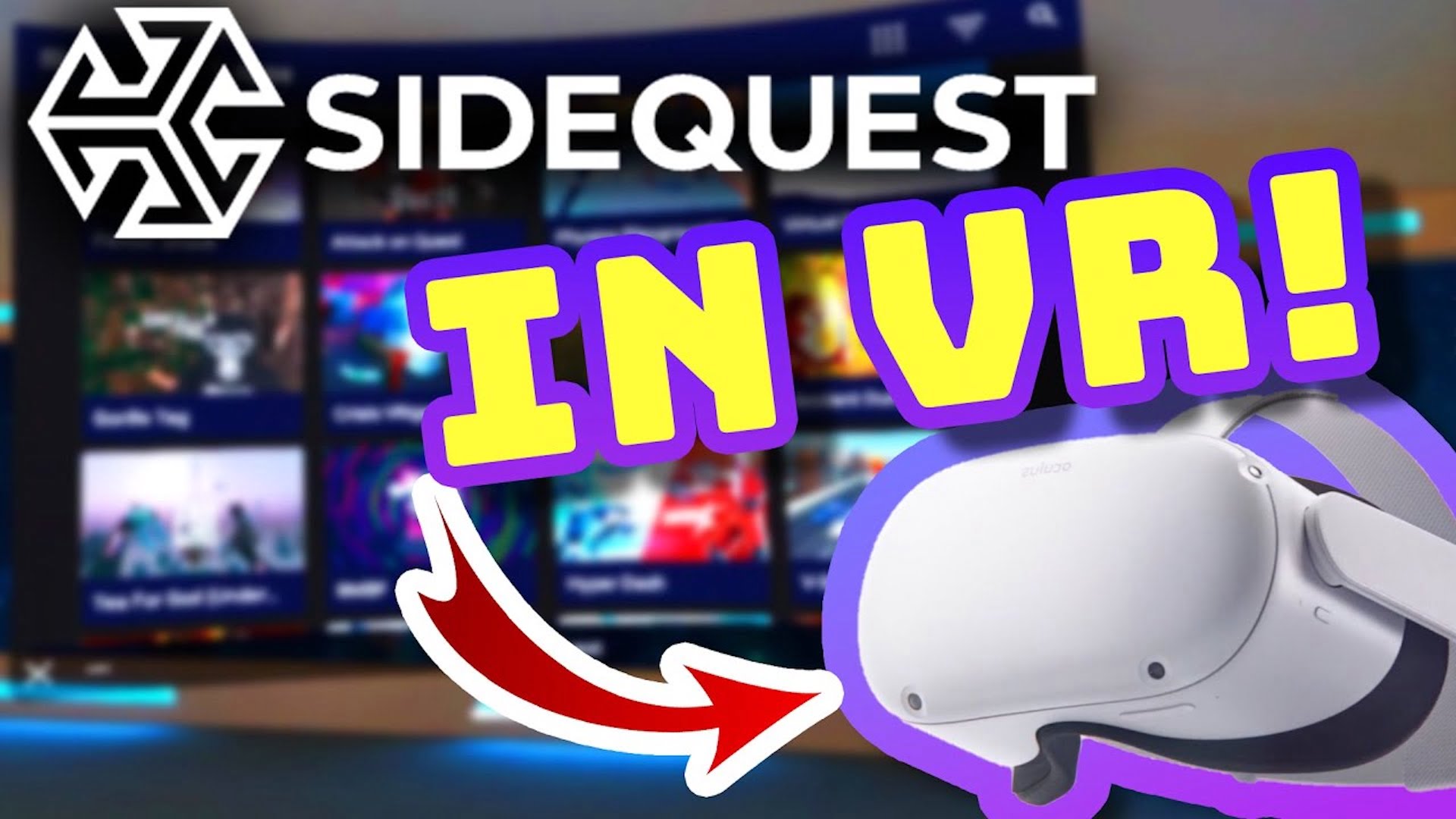 Sidequest Logo and Meta Quest 2