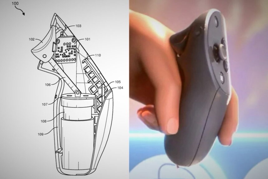 Linkes Bild zeigt eine Patentzeichnung des Starlet-Controllers, rechtes Bild ein Renderbild desselben.