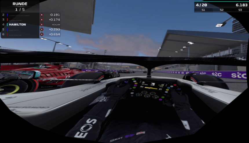 F1 22 VR review: Great virtual reality racing with a disastrous interface