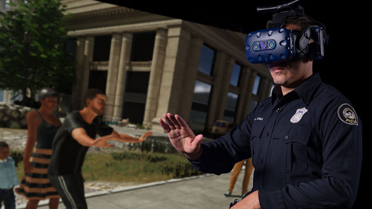 A police station practices dangerous scenarios in virtual reality. What does preparation with the VR headset look like in an emergency?