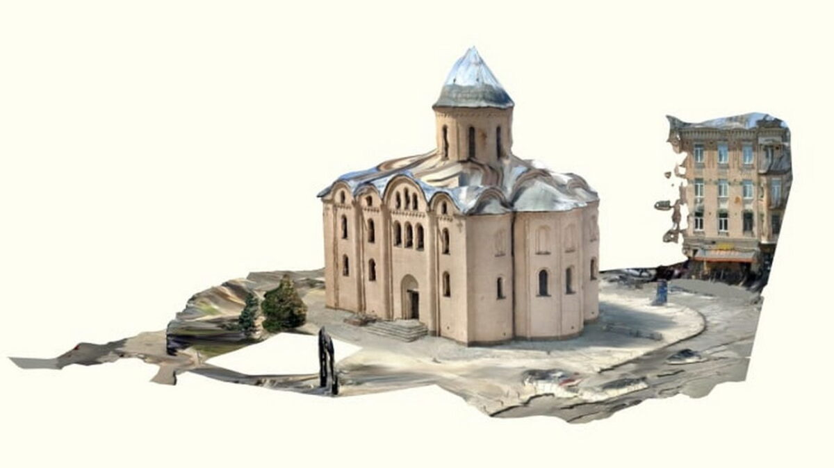 3D scan of the Church of the Assumption of the Virgin Pirogoshcha, an Orthodox cathedral in Kiev