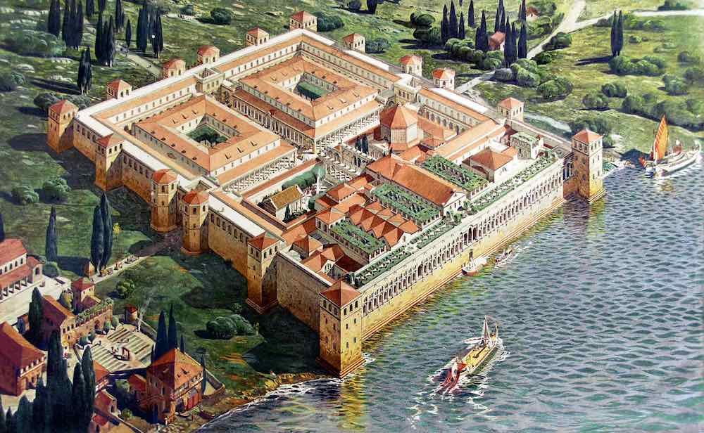 Diokletianpalast Historische Zeichnung