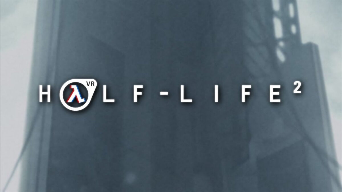 Half-Life 2 VR logo in front of Citadel.