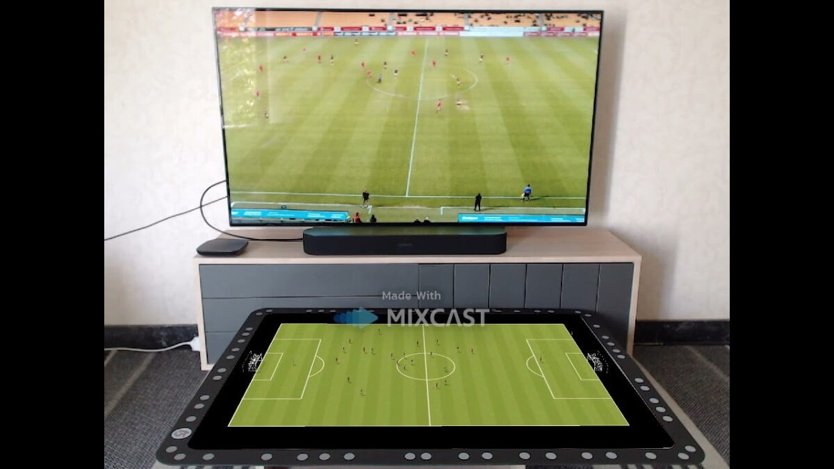 An AR experiment from Sporttotal.tv brings a second view of the soccer broadcast to the coffee table.
