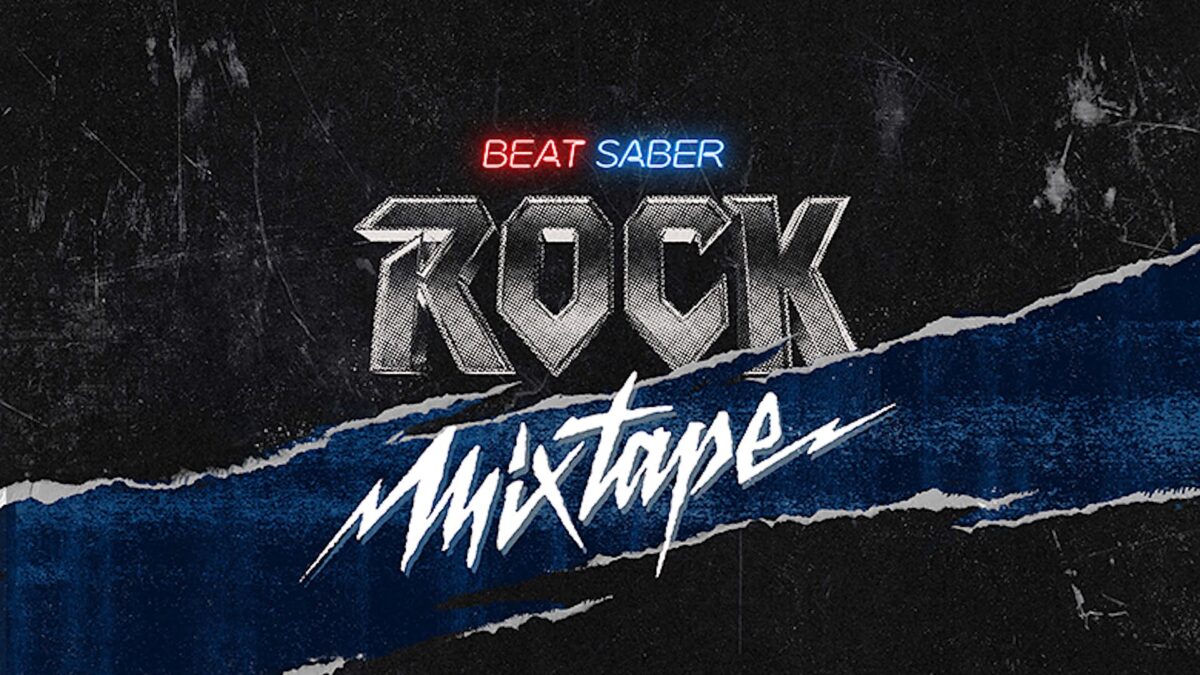 Rock style lettering of the latest Beat Saber DLC.