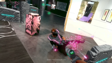 Freeroam.AR for Quest Pro is like a mobile lasertag arena