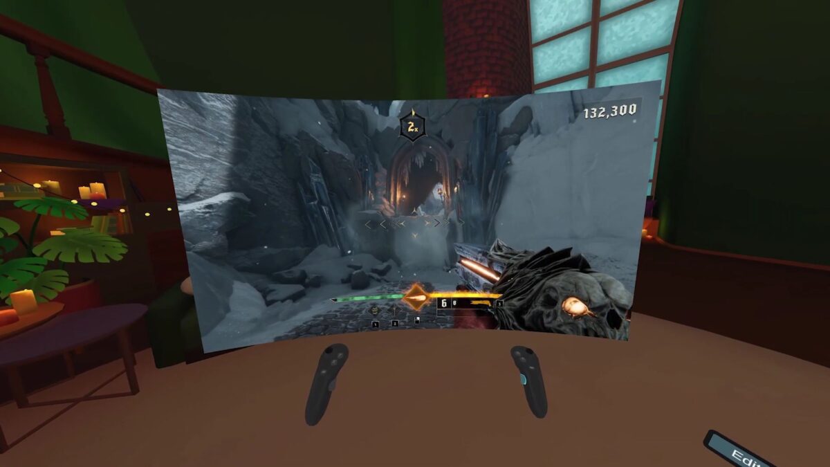 GameVRoom lets you play PC games from Steam directly in the VR headset, controlling them with VR controllers and motion.