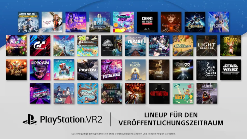 A preview of 30 titles from the PSVR2 launch period.