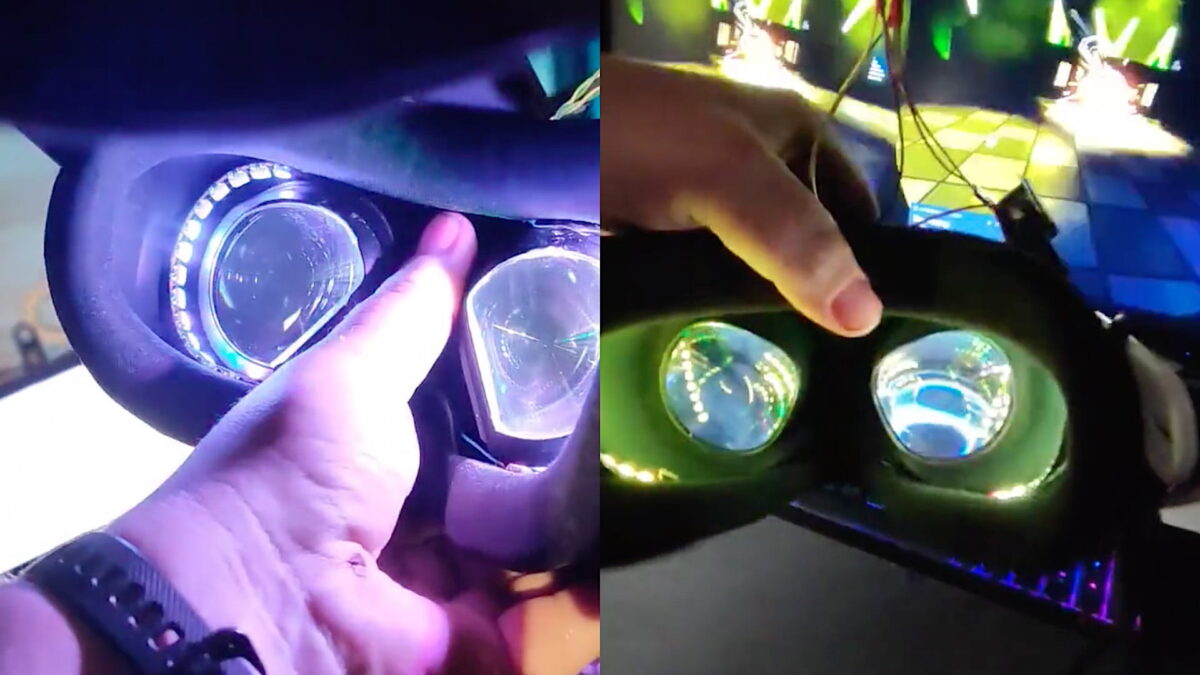 Two pictures showing the Ambilight module in action.