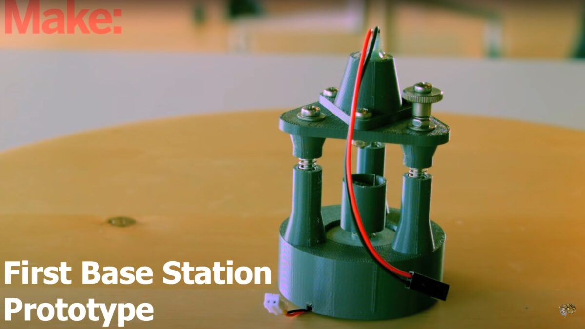 Brad Lynch showed an image of Valve's first base station prototype.