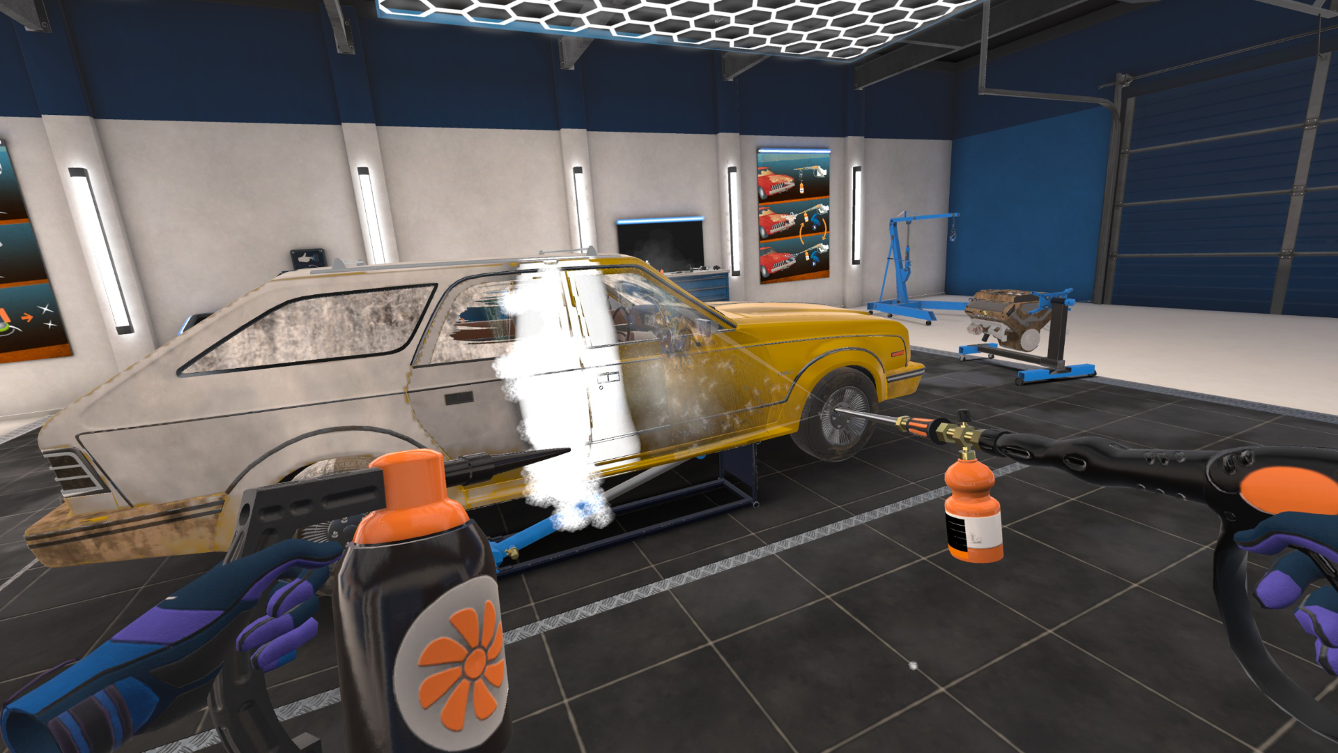 Polish dirty cars all day in this VR game for Meta Quest 2