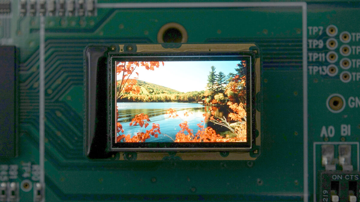 An OLED microdisplay from eMagin.