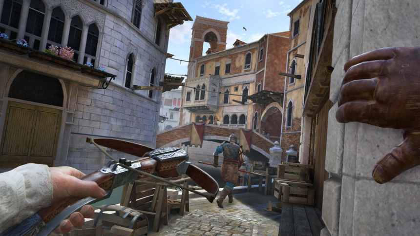 Sessiz hareket, Assassin's Creed Nexus VR'nin açık seviyelerinde de önemli bir rol oynar.
