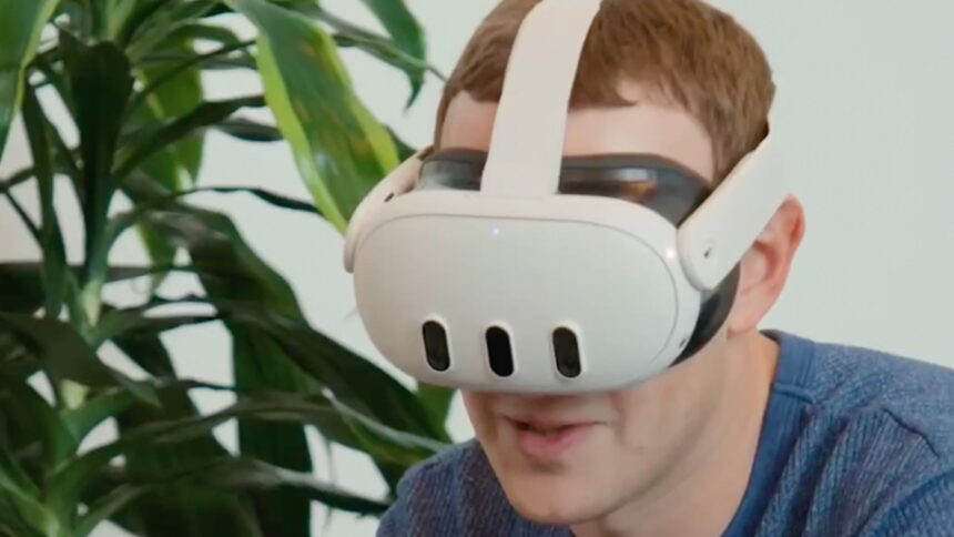 Mark Zuckerberg with Meta Quest 3