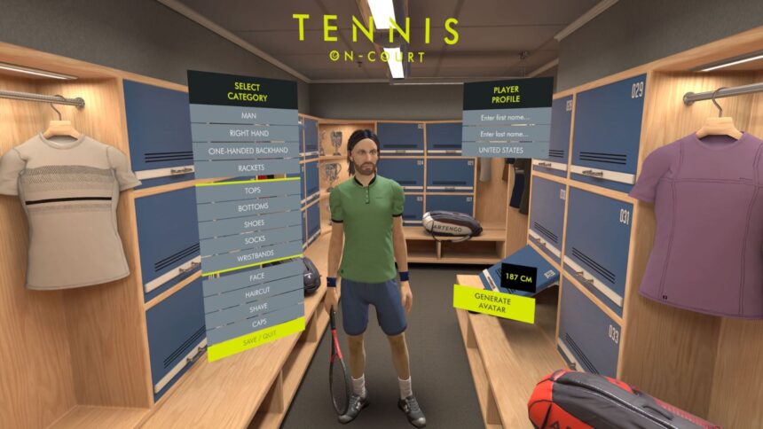 Tennis On-Court, o primeiro jogo de tênis para PS VR2, chega em 20