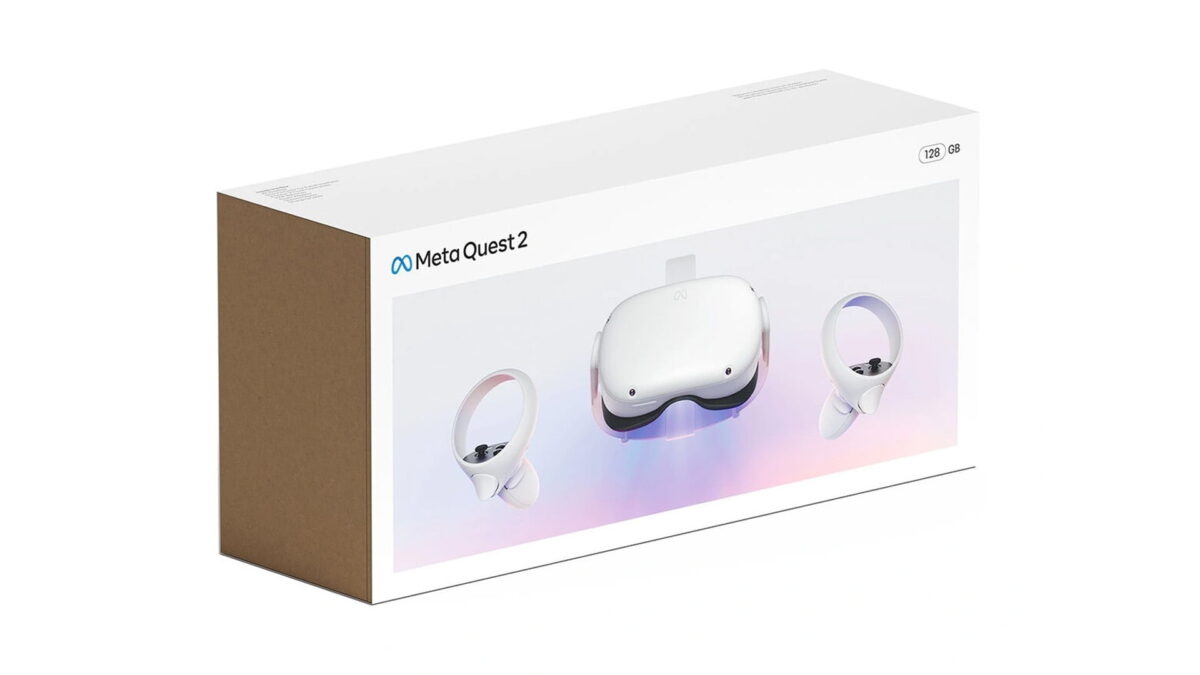Packaging of the Meta Quest 2 with 128 GB memory.