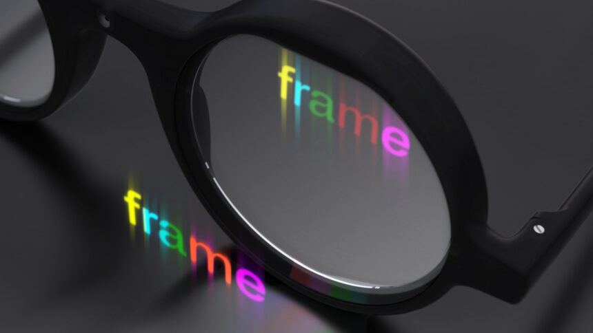 Brilliant Labs Frame includes a bright and vivid monocular display.