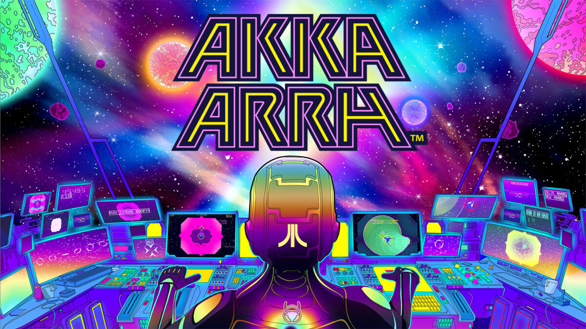 Psychedelic cover art by Akka Arh with a figure in a spaceship.