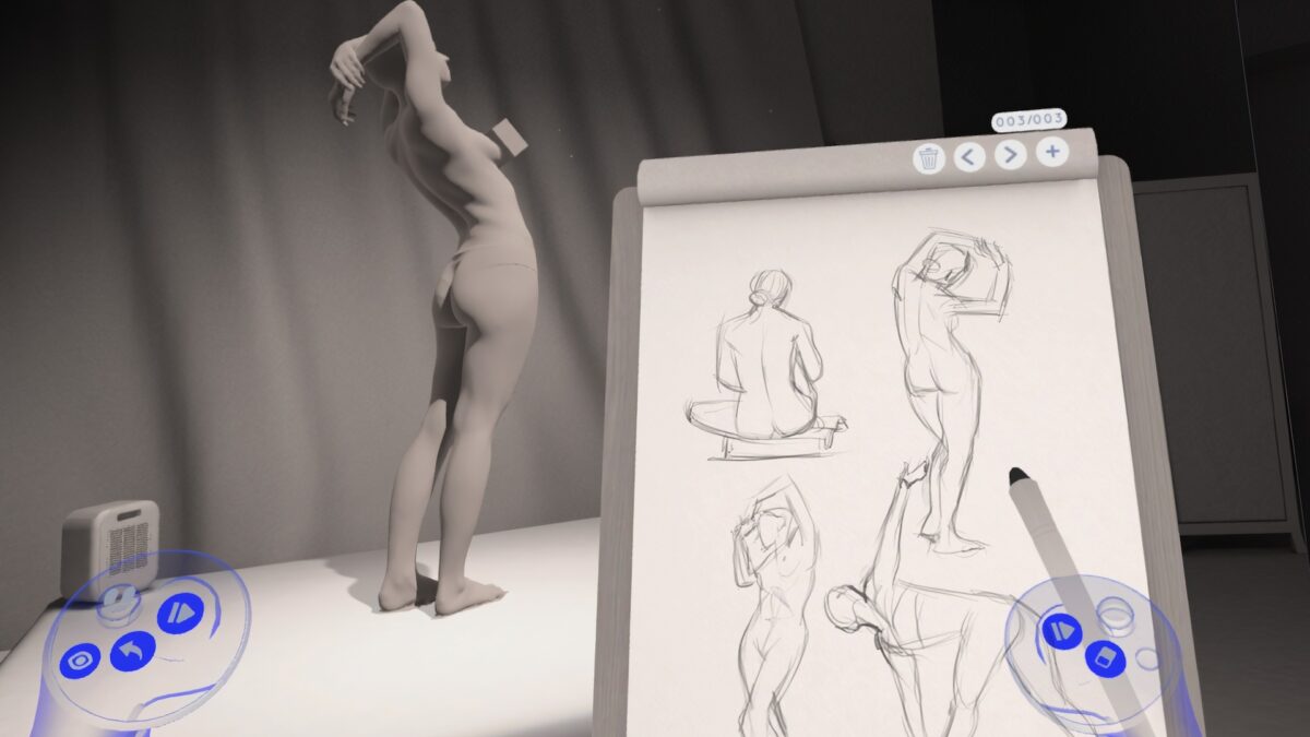 Gesture VR is a virtual drawing studio for Meta Quest