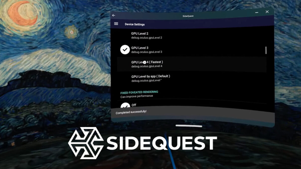 Device Settings from Sidequest to Meta Quest.
