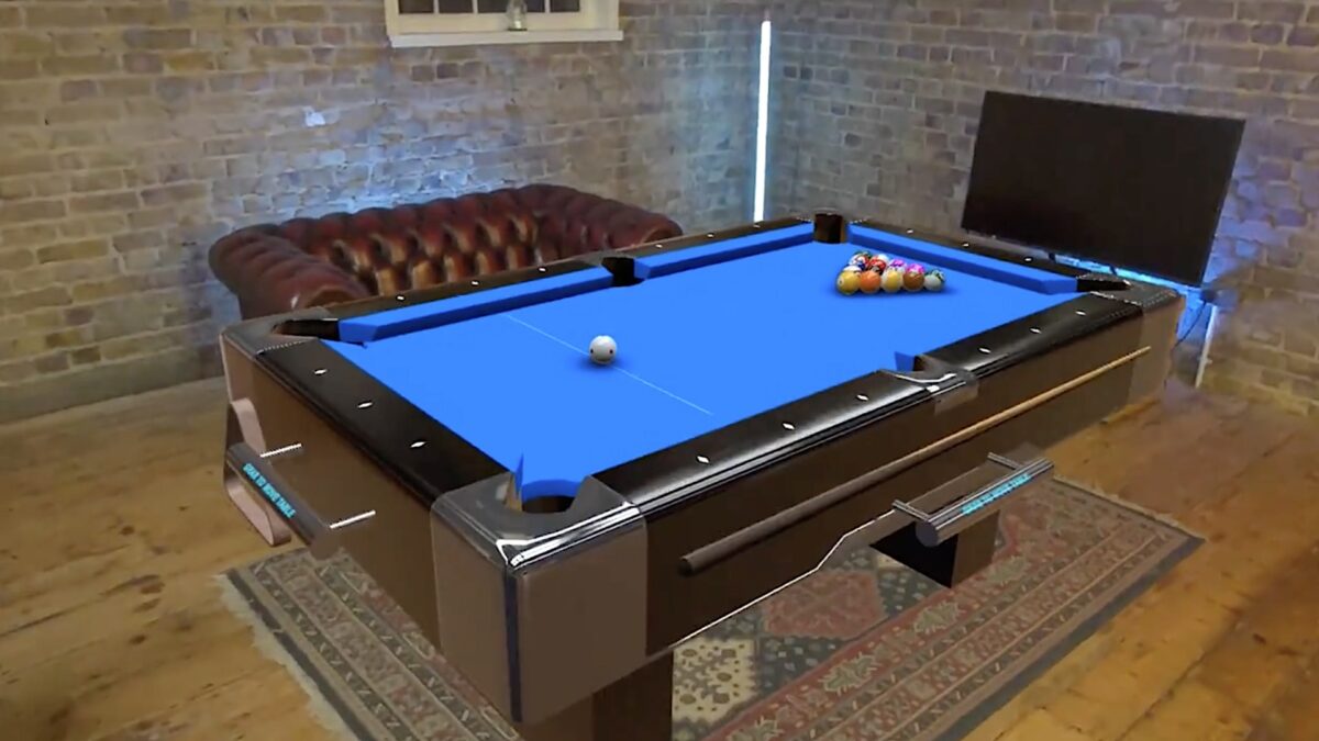 A mixed reality pool game is coming next month to Meta Quest