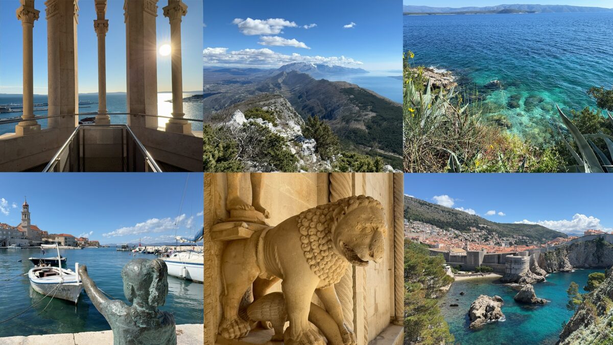 Various photo views of the Dalmatian coastal region.