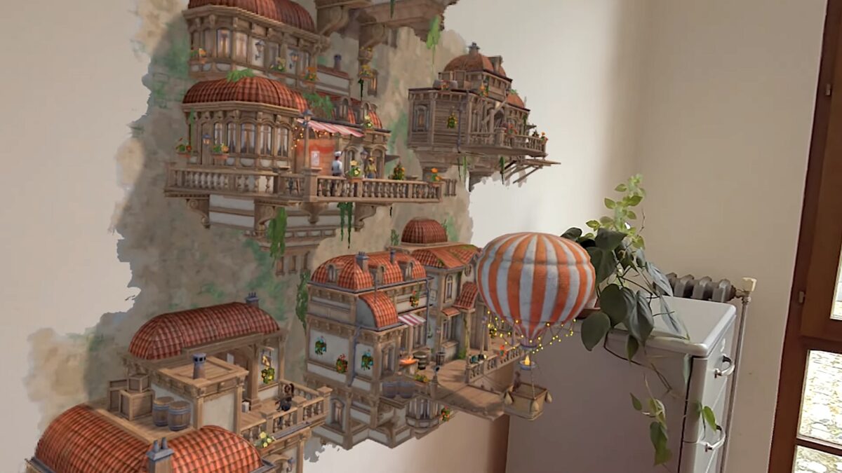 The mixed reality game Wall Town Wonders looks like pure magic