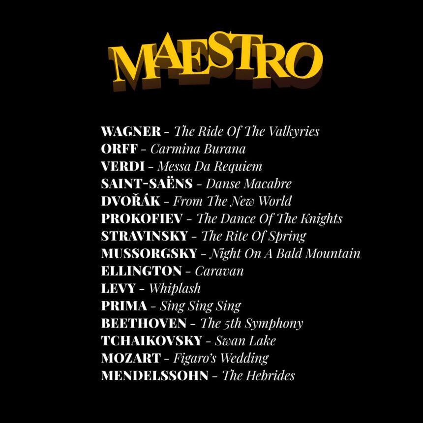 Maestro's track list.