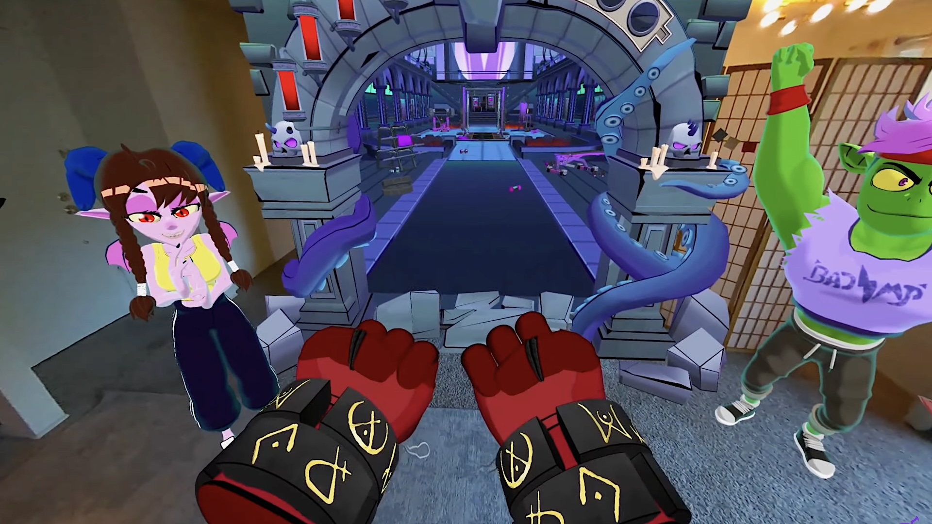 Exercise Your Demons is a mixed reality fitness game from hell