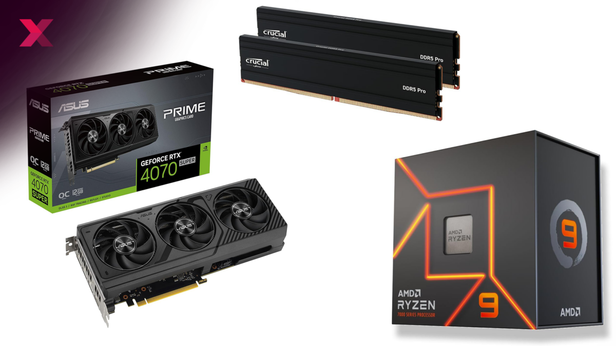 PC hardware at heavily discounted prices: RTX 4070 Super, AMD Ryzen 9, and more