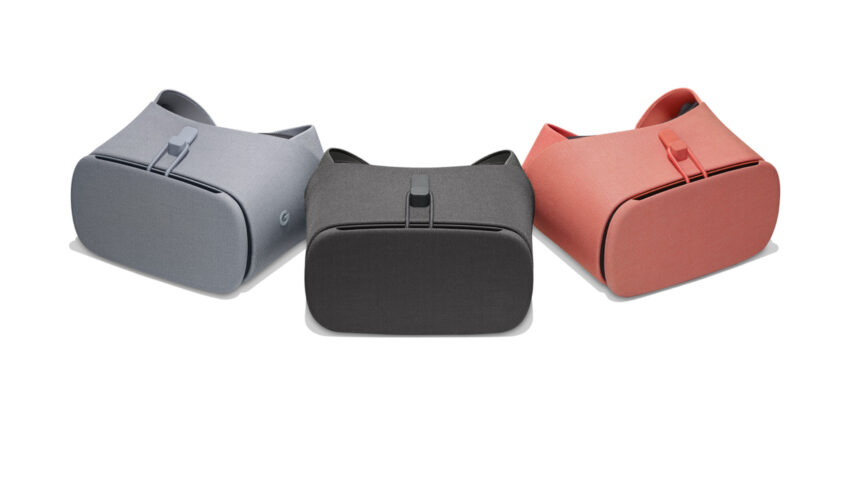 Google's Daydream in three colors: Grey, black and red.